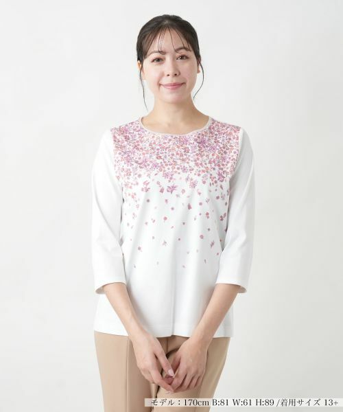 Plantation L-line yooryuu カットソー ピンク 弾む着心地。毎日着たくなるような＜プランテーション＞の