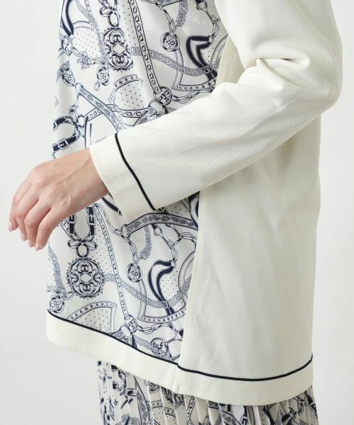 Leilian PLUS HOUSE / レリアンプラスハウス カーディガン・ボレロ | 【店舗人気】プリントドッキングカーディガン | 詳細12