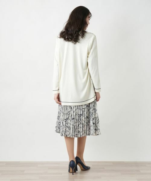 Leilian PLUS HOUSE / レリアンプラスハウス カーディガン・ボレロ | 【店舗人気】プリントドッキングカーディガン | 詳細6