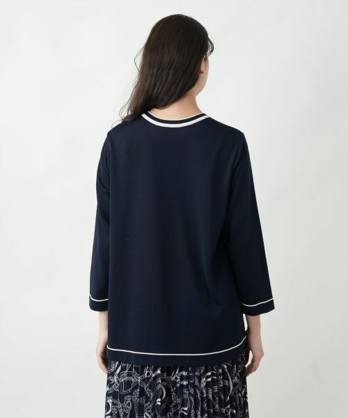 Leilian PLUS HOUSE / レリアンプラスハウス ニット・セーター | 【店舗人気】プリントドッキングニット | 詳細6