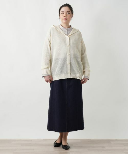 Leilian PLUS HOUSE / レリアンプラスハウス カーディガン・ボレロ | 【店舗人気】フーデッドカーディガン【MUSE BY ROCHAS Premiere】 | 詳細1