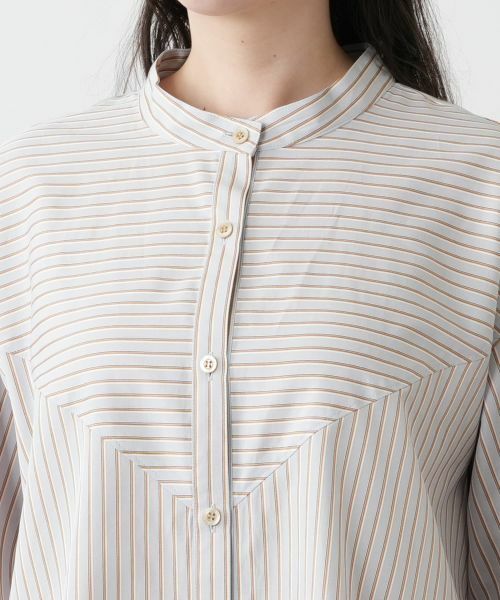 Leilian PLUS HOUSE / レリアンプラスハウス シャツ・ブラウス | 【店舗人気】ストライプ切替ブラウス【MUSE BY ROCHAS Premiere】 | 詳細10