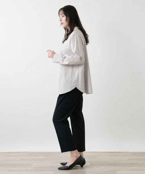 Leilian PLUS HOUSE / レリアンプラスハウス シャツ・ブラウス | 【店舗人気】ストライプ切替ブラウス【MUSE BY ROCHAS Premiere】 | 詳細5