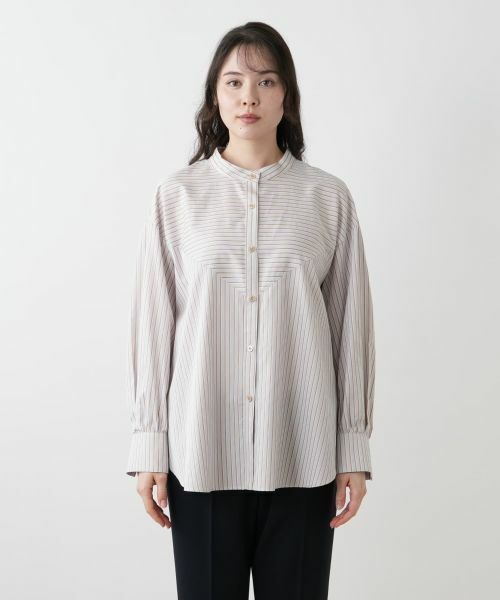 Leilian PLUS HOUSE / レリアンプラスハウス シャツ・ブラウス | 【店舗人気】ストライプ切替ブラウス【MUSE BY ROCHAS Premiere】 | 詳細7