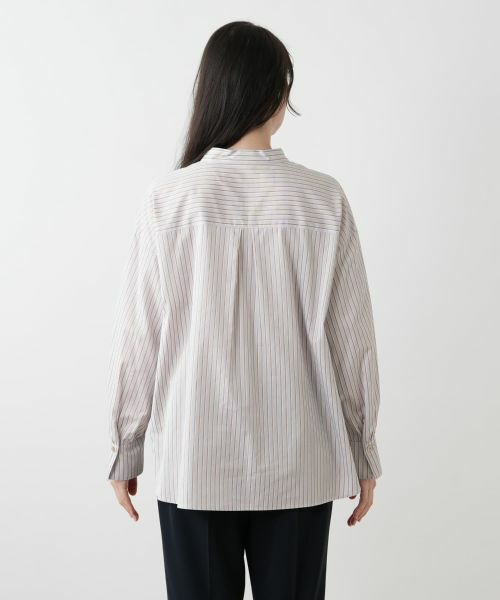Leilian PLUS HOUSE / レリアンプラスハウス シャツ・ブラウス | 【店舗人気】ストライプ切替ブラウス【MUSE BY ROCHAS Premiere】 | 詳細9