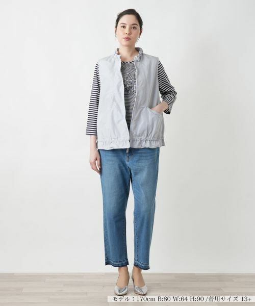 Leilian PLUS HOUSE / レリアンプラスハウス テーラードジャケット | 【店舗人気】スタンドカラーベスト【MUSE BY ROCHAS Premiere】 | 詳細4