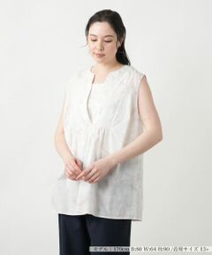 Leilian PLUS HOUSE / レリアンプラスハウス シャツ・ブラウス | ノースリーブブラウス【BLUBIANCO】