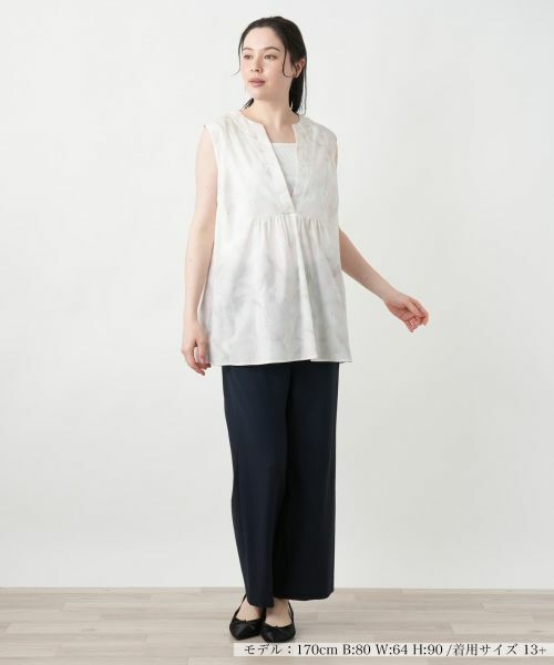 Leilian PLUS HOUSE / レリアンプラスハウス シャツ・ブラウス | ノースリーブブラウス【BLUBIANCO】 | 詳細1