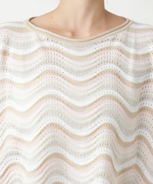 Leilian PLUS HOUSE / レリアンプラスハウス テーラードジャケット | 【店舗人気】ウェーブボーダーニットベスト【BLUBIANCO】 | 詳細10