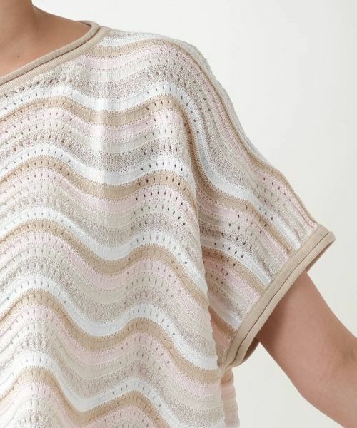 Leilian PLUS HOUSE / レリアンプラスハウス テーラードジャケット | 【店舗人気】ウェーブボーダーニットベスト【BLUBIANCO】 | 詳細12