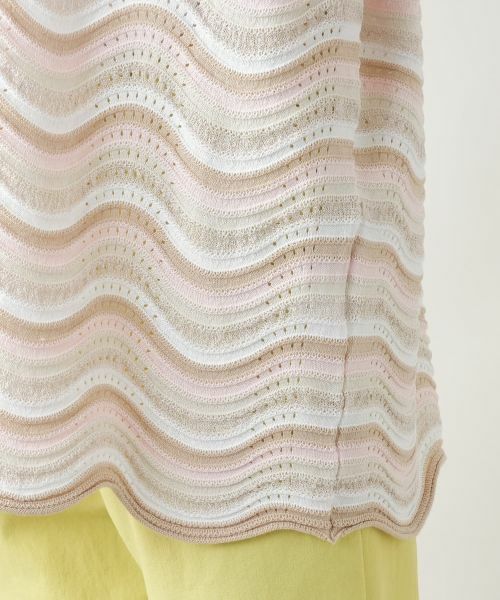 Leilian PLUS HOUSE / レリアンプラスハウス テーラードジャケット | 【店舗人気】ウェーブボーダーニットベスト【BLUBIANCO】 | 詳細13