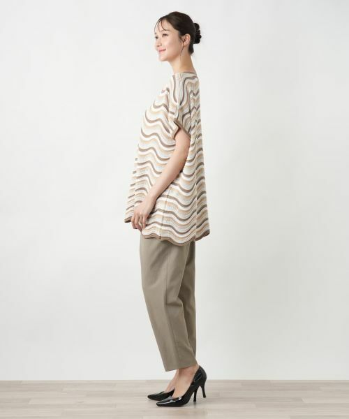 Leilian PLUS HOUSE / レリアンプラスハウス テーラードジャケット | 【店舗人気】ウェーブボーダーニットベスト【BLUBIANCO】 | 詳細2