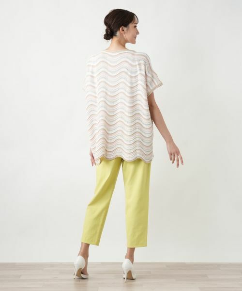 Leilian PLUS HOUSE / レリアンプラスハウス テーラードジャケット | 【店舗人気】ウェーブボーダーニットベスト【BLUBIANCO】 | 詳細6