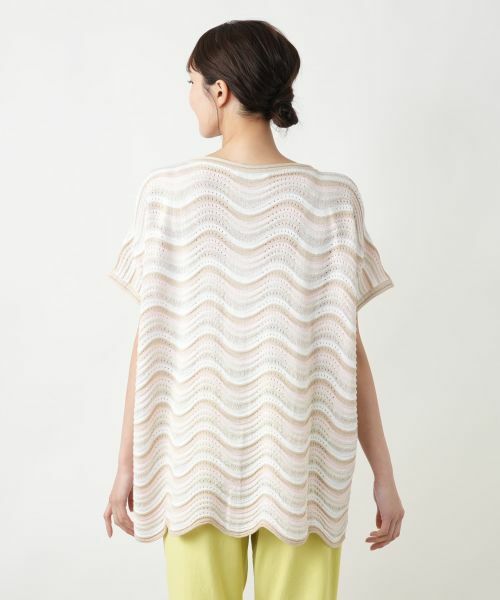 Leilian PLUS HOUSE / レリアンプラスハウス テーラードジャケット | 【店舗人気】ウェーブボーダーニットベスト【BLUBIANCO】 | 詳細9