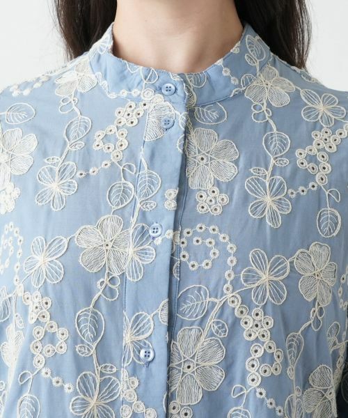 Leilian PLUS HOUSE / レリアンプラスハウス ドレス | 【店舗人気】カットワーク刺繍フレアワンピース-BLUBIANCO | 詳細7