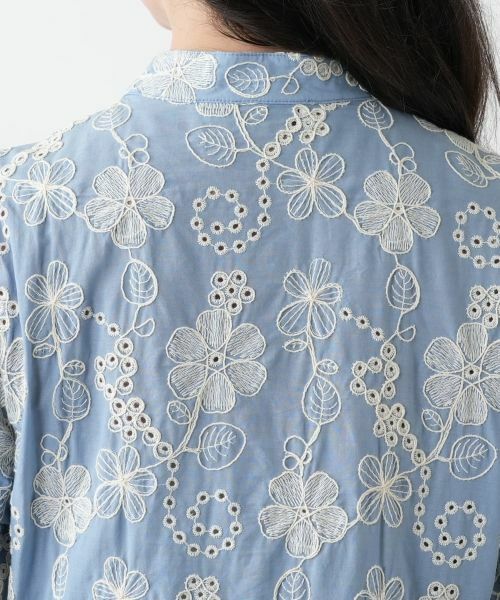 Leilian PLUS HOUSE / レリアンプラスハウス ドレス | 【店舗人気】カットワーク刺繍フレアワンピース-BLUBIANCO | 詳細8