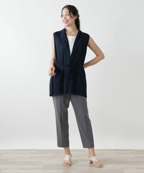 Leilian PLUS HOUSE / レリアンプラスハウス テーラードジャケット | 【店舗人気】プリーツロングベスト【Leilian WHITE LABEL】 | 詳細1
