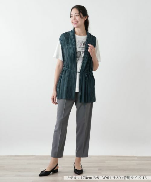 Leilian PLUS HOUSE / レリアンプラスハウス テーラードジャケット | 【店舗人気】プリーツロングベスト【Leilian WHITE LABEL】 | 詳細4
