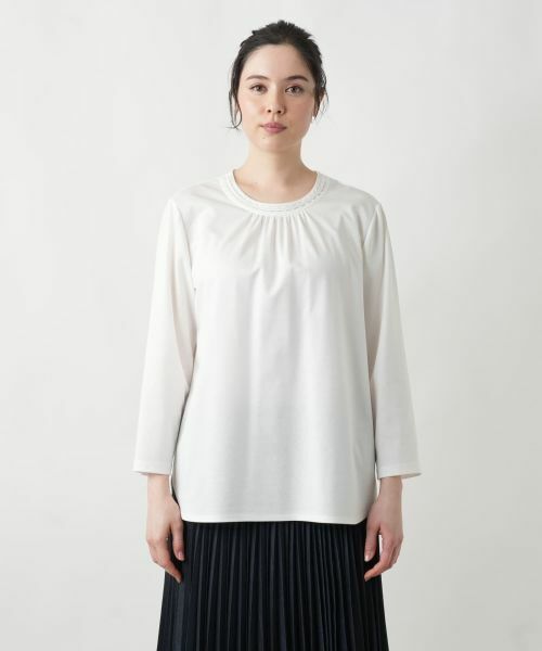 Leilian PLUS HOUSE / レリアンプラスハウス カットソー | 【店舗人気】タックカットソー【Leilian WHITE LABEL】 | 詳細10