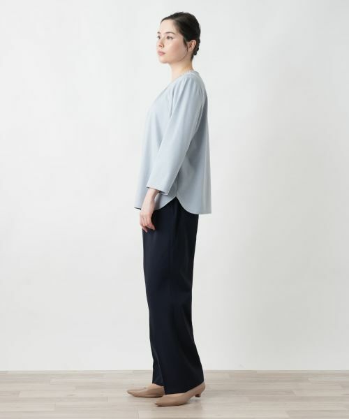 Leilian PLUS HOUSE / レリアンプラスハウス カットソー | 【店舗人気】タックカットソー【Leilian WHITE LABEL】 | 詳細2