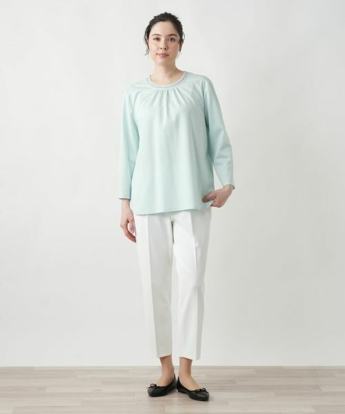 Leilian PLUS HOUSE / レリアンプラスハウス カットソー | 【店舗人気】タックカットソー【Leilian WHITE LABEL】 | 詳細4