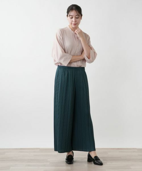 Leilian PLUS HOUSE / レリアンプラスハウス その他パンツ | 【店舗人気】プリーツワイドパンツ【Leilian WHITE LABEL】 | 詳細1