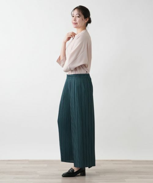 Leilian PLUS HOUSE / レリアンプラスハウス その他パンツ | 【店舗人気】プリーツワイドパンツ【Leilian WHITE LABEL】 | 詳細2