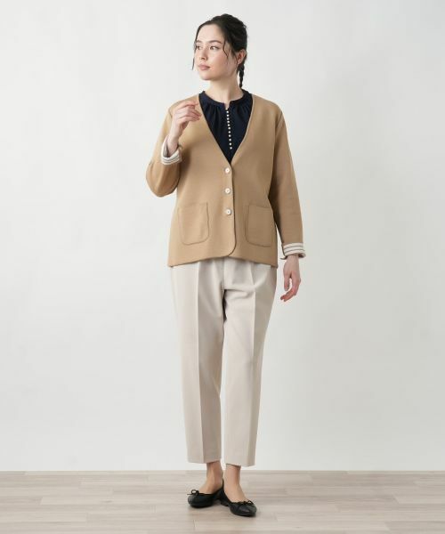 Leilian PLUS HOUSE / レリアンプラスハウス カーディガン・ボレロ | 【店舗人気】Vネックカーディガン【Leilian WHITE LABEL】 | 詳細1