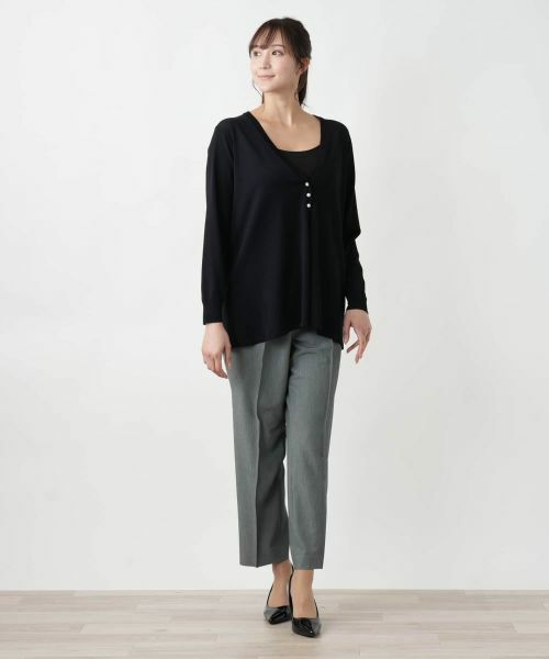 Leilian PLUS HOUSE / レリアンプラスハウス カーディガン・ボレロ | 【店舗人気】Vネックニットカーディガン【Leilian WHITE LABEL】 | 詳細16