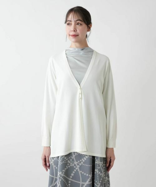 Leilian PLUS HOUSE / レリアンプラスハウス カーディガン・ボレロ | 【店舗人気】Vネックニットカーディガン【Leilian WHITE LABEL】 | 詳細4