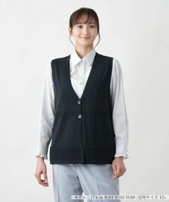 Leilian PLUS HOUSE / レリアンプラスハウス テーラードジャケット | 【店舗人気】Vネックニットベスト【Leilian WHITE LABEL】