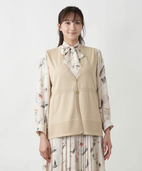 Leilian PLUS HOUSE / レリアンプラスハウス テーラードジャケット | 【店舗人気】Vネックニットベスト【Leilian WHITE LABEL】 | 詳細11