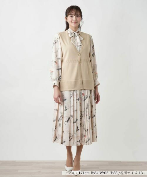 Leilian PLUS HOUSE / レリアンプラスハウス テーラードジャケット | 【店舗人気】Vネックニットベスト【Leilian WHITE LABEL】 | 詳細8