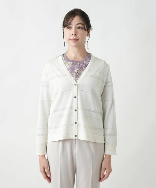 Leilian PLUS HOUSE / レリアンプラスハウス カーディガン・ボレロ | Vネックカーディガン【ROCHAS Premiere】 | 詳細7