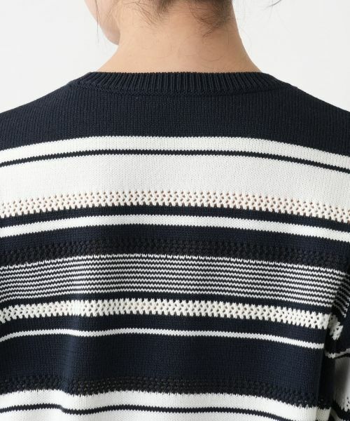 Leilian PLUS HOUSE / レリアンプラスハウス ニット・セーター | 【店舗人気】マルチボーダークルーネックニット | 詳細11