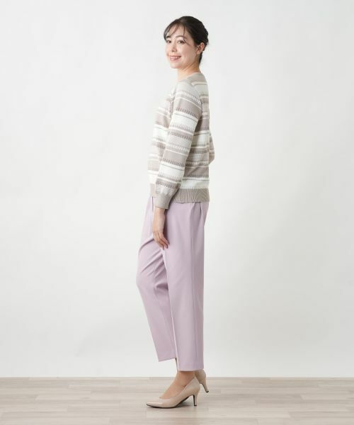 Leilian PLUS HOUSE / レリアンプラスハウス ニット・セーター | 【店舗人気】マルチボーダークルーネックニット | 詳細2