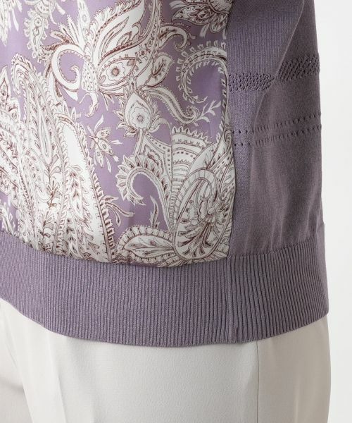 Leilian PLUS HOUSE / レリアンプラスハウス ニット・セーター | 【店舗人気】ペイズリー柄切替クルーネックニット【ROCHAS Premiere】 | 詳細11