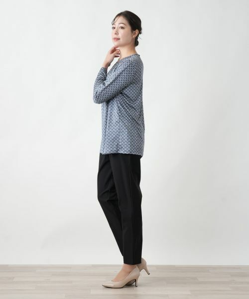 Leilian PLUS HOUSE / レリアンプラスハウス カットソー | 【店舗人気】プリントクルーネックカットソー【ROCHAS Premiere】 | 詳細5