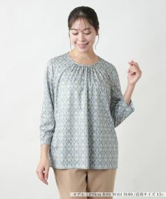 Leilian PLUS HOUSE / レリアンプラスハウス カットソー | 【店舗人気】プリントカットソー【ROCHAS Premiere】