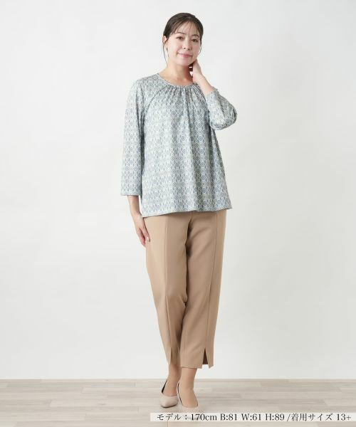 Leilian PLUS HOUSE / レリアンプラスハウス カットソー | 【店舗人気】プリントカットソー【ROCHAS Premiere】 | 詳細1