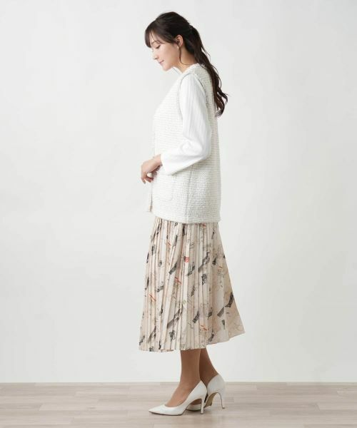 Leilian PLUS HOUSE / レリアンプラスハウス テーラードジャケット | 【店舗人気】ラメニットジレ【プラス企画】 | 詳細2