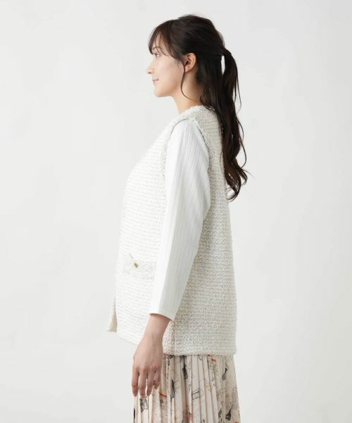 Leilian PLUS HOUSE / レリアンプラスハウス テーラードジャケット | 【店舗人気】ラメニットジレ【プラス企画】 | 詳細5