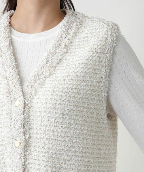 Leilian PLUS HOUSE / レリアンプラスハウス テーラードジャケット | 【店舗人気】ラメニットジレ【プラス企画】 | 詳細9