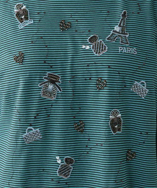 Leilian PLUS HOUSE / レリアンプラスハウス カットソー | 【店舗人気】刺繍ボーダーカットソー【プラス企画】 | 詳細14