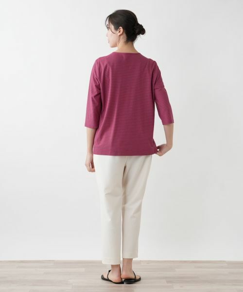 Leilian PLUS HOUSE / レリアンプラスハウス カットソー | 【店舗人気】刺繍ボーダーカットソー【プラス企画】 | 詳細3