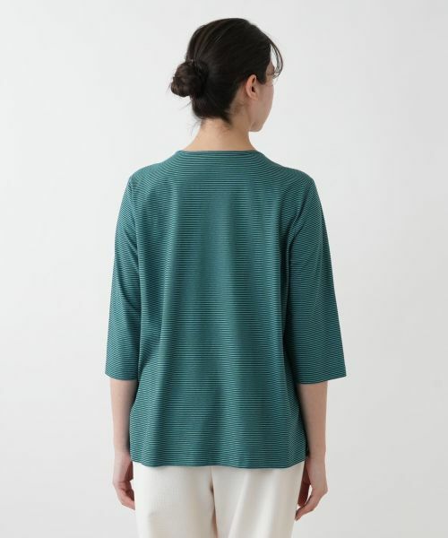 Leilian PLUS HOUSE / レリアンプラスハウス カットソー | 【店舗人気】刺繍ボーダーカットソー【プラス企画】 | 詳細9