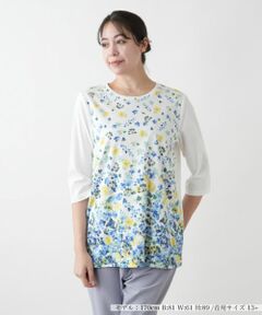 Leilian PLUS HOUSE / レリアンプラスハウス カットソー | 【店舗人気】フラワープリントカットソー【プラス企画】