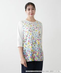 Leilian PLUS HOUSE / レリアンプラスハウス カットソー | 【店舗人気】フラワープリントカットソー【プラス企画】