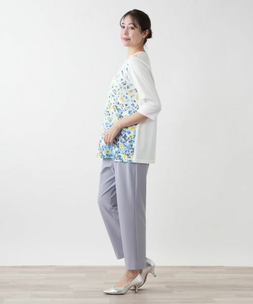 Leilian PLUS HOUSE / レリアンプラスハウス カットソー | 【店舗人気】フラワープリントカットソー【プラス企画】 | 詳細2