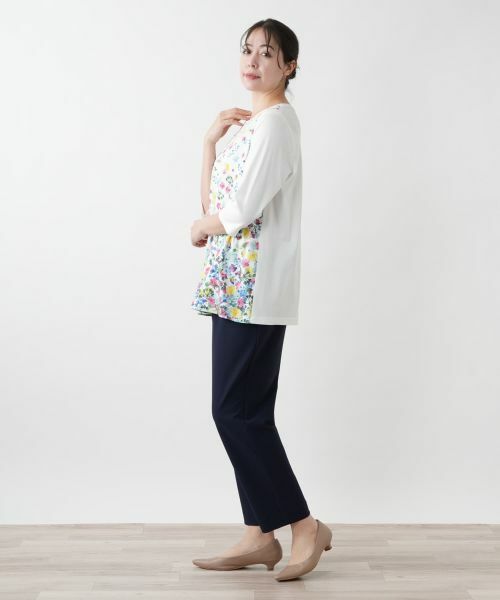 Leilian PLUS HOUSE / レリアンプラスハウス カットソー | 【店舗人気】フラワープリントカットソー【プラス企画】 | 詳細5